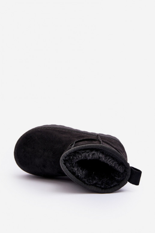 Botas infantis de neve Botas aquecidas na cor preta Nallita