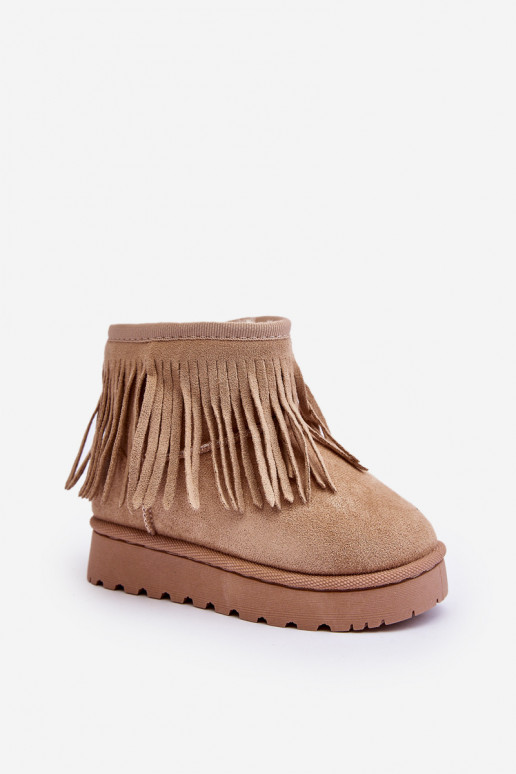 botas de neve aquecidas infantil i Frędzlami bege Nimia botas de neve aquecidas infantil i Frędzlami bege Nimia