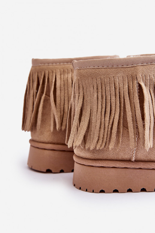 botas de neve aquecidas infantil i Frędzlami bege Nimia botas de neve aquecidas infantil i Frędzlami bege Nimia