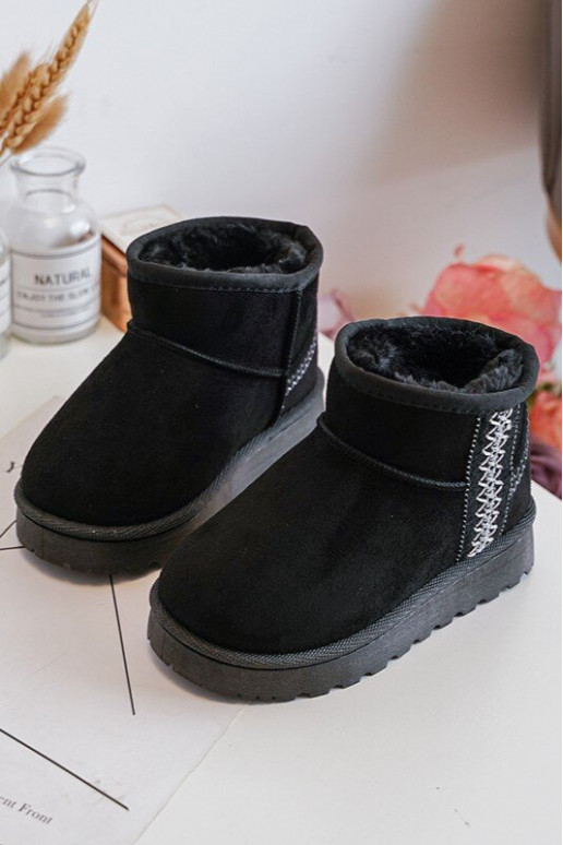 botas de neve Botas infantis aquecidas cor preta Leonora botas de neve Botas infantis aquecidas cor preta Leonora