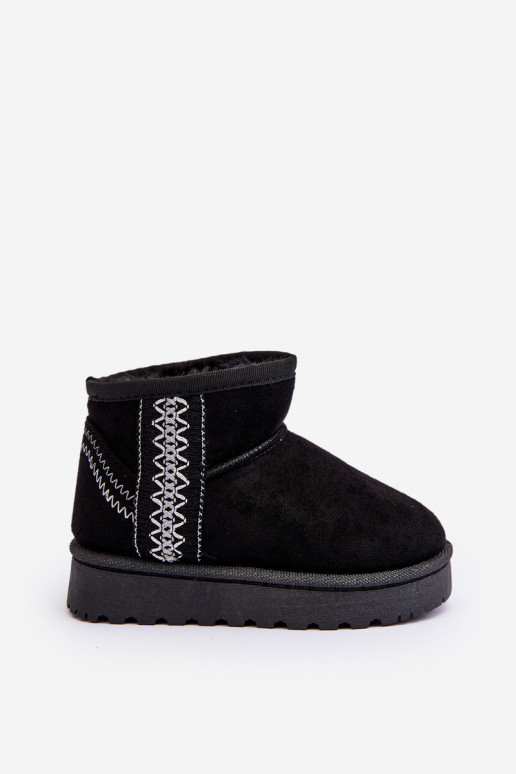 botas de neve Botas infantis aquecidas cor preta Leonora botas de neve Botas infantis aquecidas cor preta Leonora
