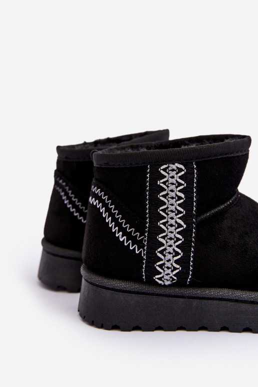 botas de neve Botas infantis aquecidas cor preta Leonora botas de neve Botas infantis aquecidas cor preta Leonora