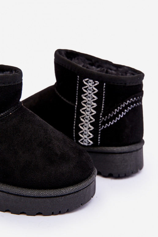 botas de neve Botas infantis aquecidas cor preta Leonora botas de neve Botas infantis aquecidas cor preta Leonora