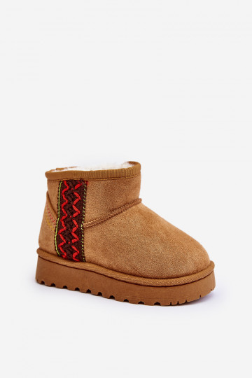 botas de neve Botas infantis aquecidas cor marrom Leonora