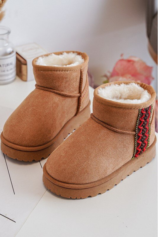 botas de neve Botas infantis aquecidas cor marrom Leonora