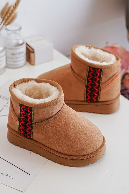 botas de neve Botas infantis aquecidas cor marrom Leonora