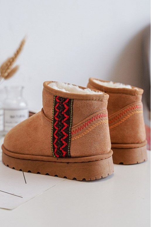 botas de neve Botas infantis aquecidas cor marrom Leonora