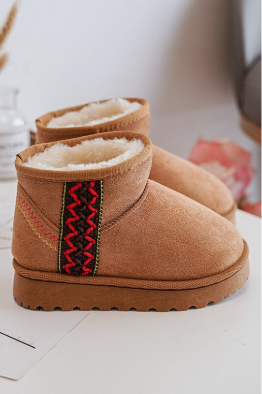 botas de neve Botas infantis aquecidas cor marrom Leonora