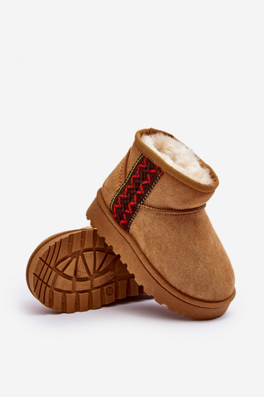 botas de neve Botas infantis aquecidas cor marrom Leonora