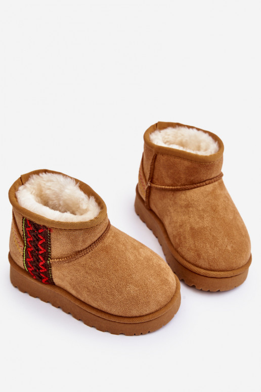 botas de neve Botas infantis aquecidas cor marrom Leonora