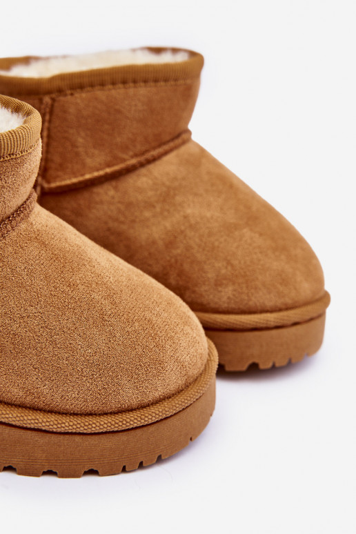 botas de neve Botas infantis aquecidas cor marrom Leonora