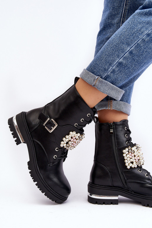 botas aquecidas Botas Botas Decoradas cor preta Venizi botas aquecidas Botas Botas Decoradas cor preta Venizi