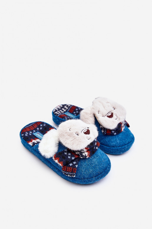 Chinelos infantis cor azul Dasca