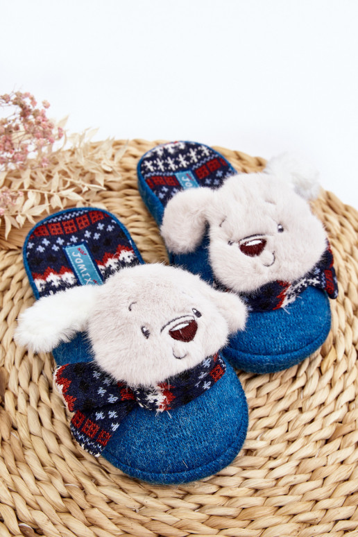 Chinelos infantis cor azul Dasca