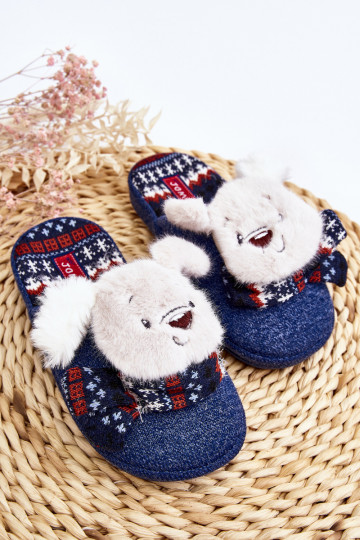 Chinelos infantis cor azul escuro Dasca 2