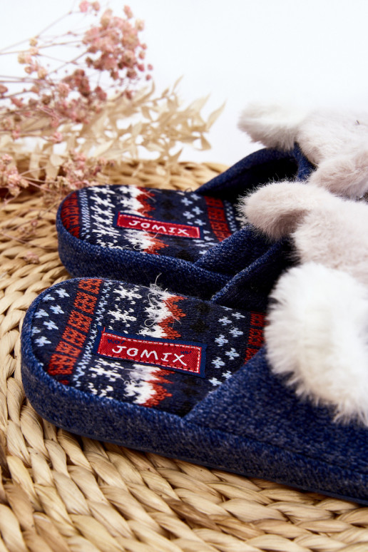 Chinelos infantis cor azul escuro Dasca