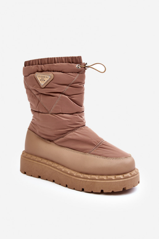 botas de neve com sola maciça Lureta bege