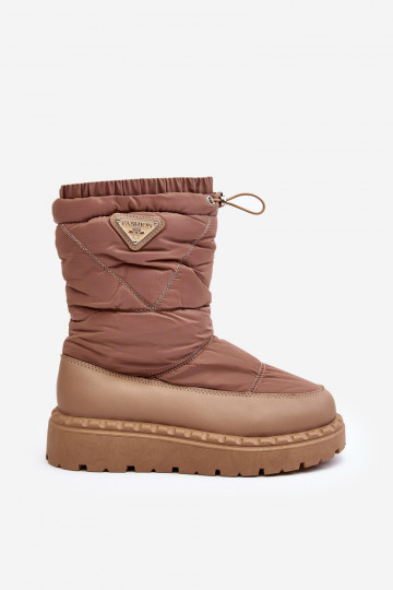 botas de neve com sola maciça Lureta bege 2