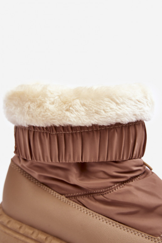 botas de neve com sola maciça Lureta bege botas de neve com sola maciça Lureta bege