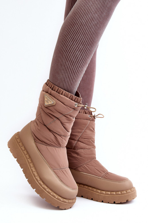botas de neve com sola maciça Lureta bege