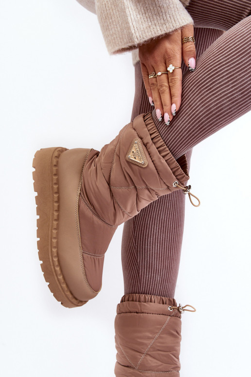 botas de neve com sola maciça Lureta bege