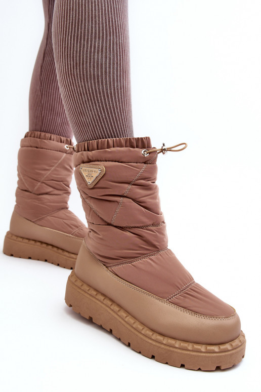 botas de neve com sola maciça Lureta bege