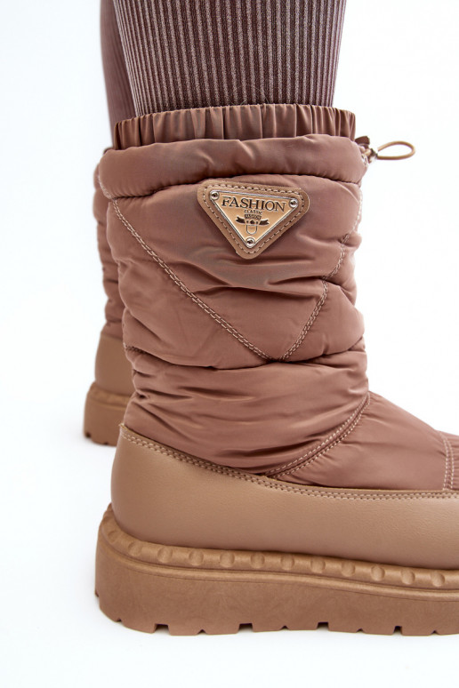 botas de neve com sola maciça Lureta bege