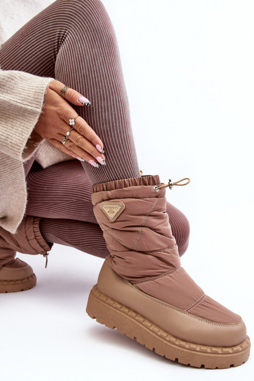 botas de neve com sola maciça Lureta bege