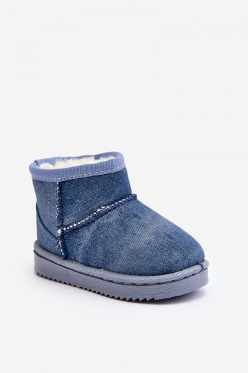 Botas infantis de neve Botas com brilho na cor azul Sulinne