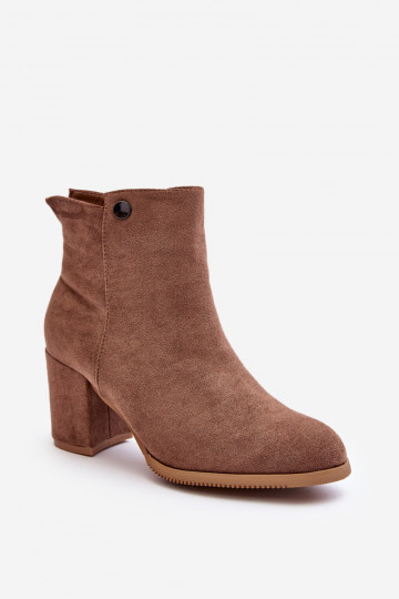 em camurça Botas femininas Selela marrons