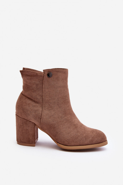 em camurça Botas femininas Selela marrons