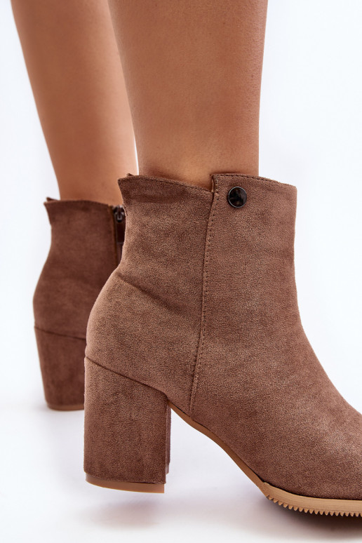 em camurça Botas femininas Selela marrons