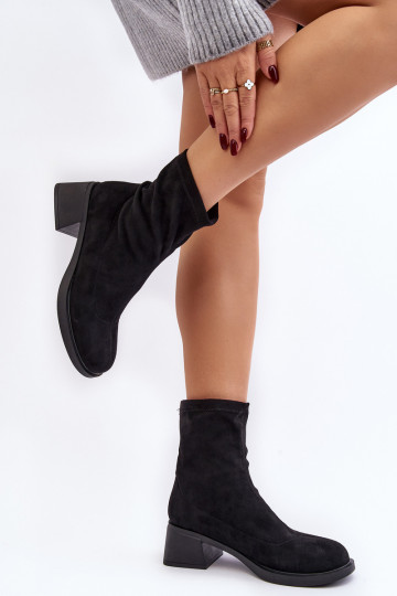 Botas femininas pretas de salto baixo Aphroteia 2