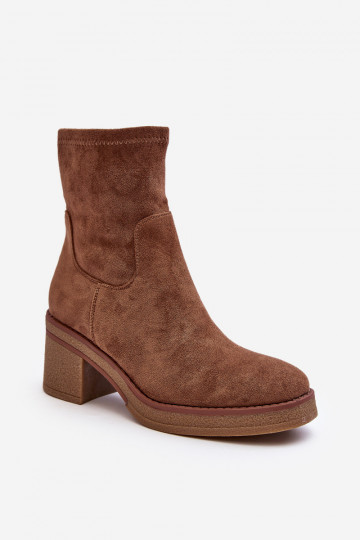 Botas com salto alto marrom Argastis