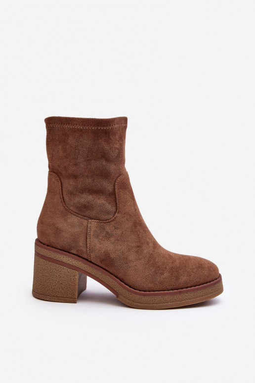 Botas com salto alto marrom Argastis Botas com salto alto marrom Argastis