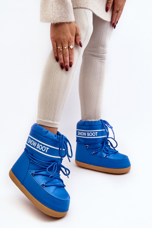 Botas de inverno com atacadores cor azul Soia Botas de inverno com atacadores cor azul Soia