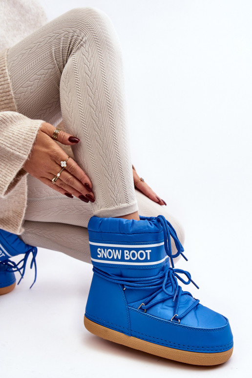 Botas de inverno com atacadores cor azul Soia Botas de inverno com atacadores cor azul Soia