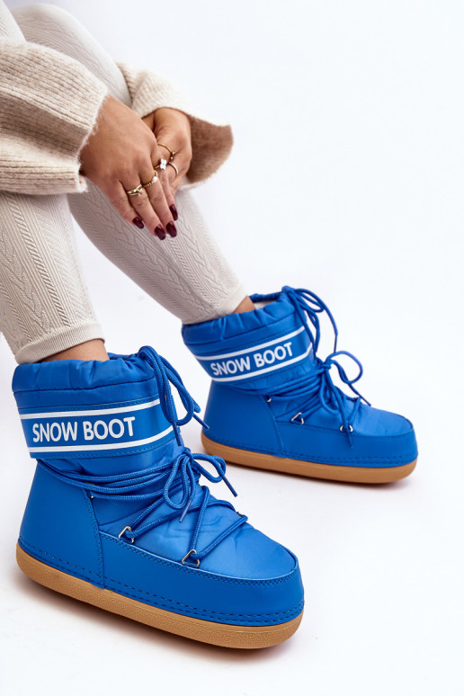 Botas de inverno com atacadores cor azul Soia Botas de inverno com atacadores cor azul Soia