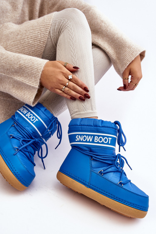 Botas de inverno com atacadores cor azul Soia Botas de inverno com atacadores cor azul Soia
