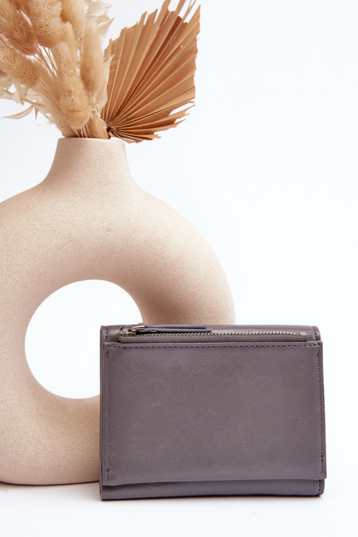 Carteira de mulher Joanela em pele ecológica cinzenta