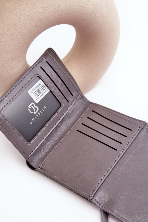 Carteira de mulher Joanela em pele ecológica cinzenta