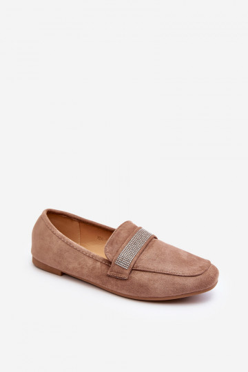 Mocassins com ilhós cintilantes na cor marrom Ralrika