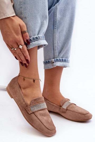Mocassins com ilhós cintilantes na cor marrom Ralrika 2