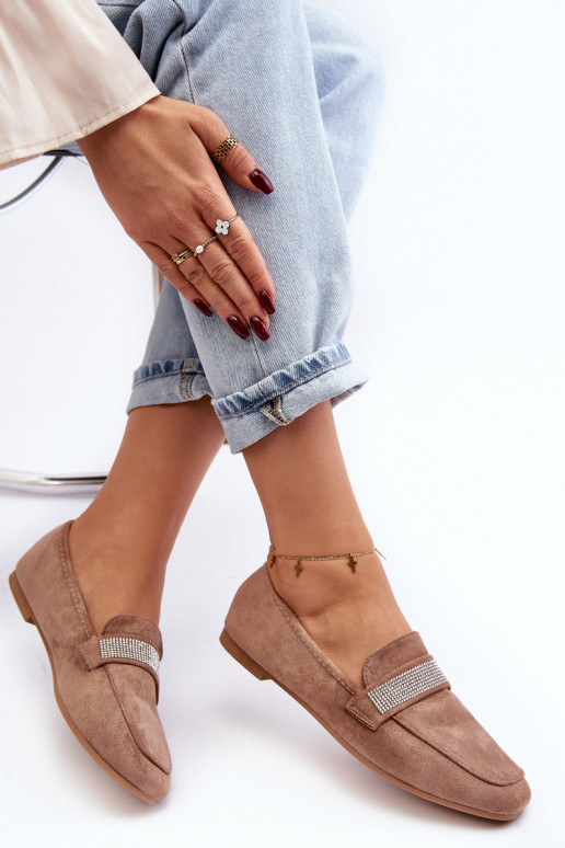 Mocassins com ilhós cintilantes na cor marrom Ralrika Mocassins com ilhós cintilantes na cor marrom Ralrika