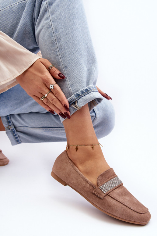 Mocassins com ilhós cintilantes na cor marrom Ralrika Mocassins com ilhós cintilantes na cor marrom Ralrika