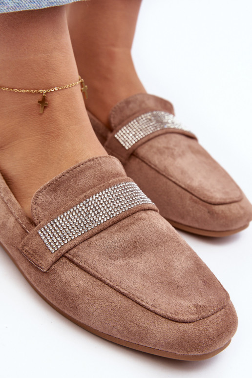 Mocassins com ilhós cintilantes na cor marrom Ralrika Mocassins com ilhós cintilantes na cor marrom Ralrika