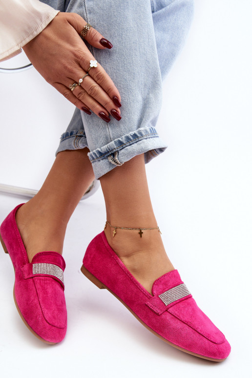 Mocassins com ilhós brilhantes em Ralrika rosa Mocassins com ilhós brilhantes em Ralrika rosa