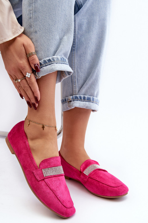 Mocassins com ilhós brilhantes em Ralrika rosa Mocassins com ilhós brilhantes em Ralrika rosa