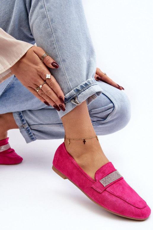 Mocassins com ilhós brilhantes em Ralrika rosa Mocassins com ilhós brilhantes em Ralrika rosa