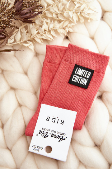 Meias infantis cor rosa 2